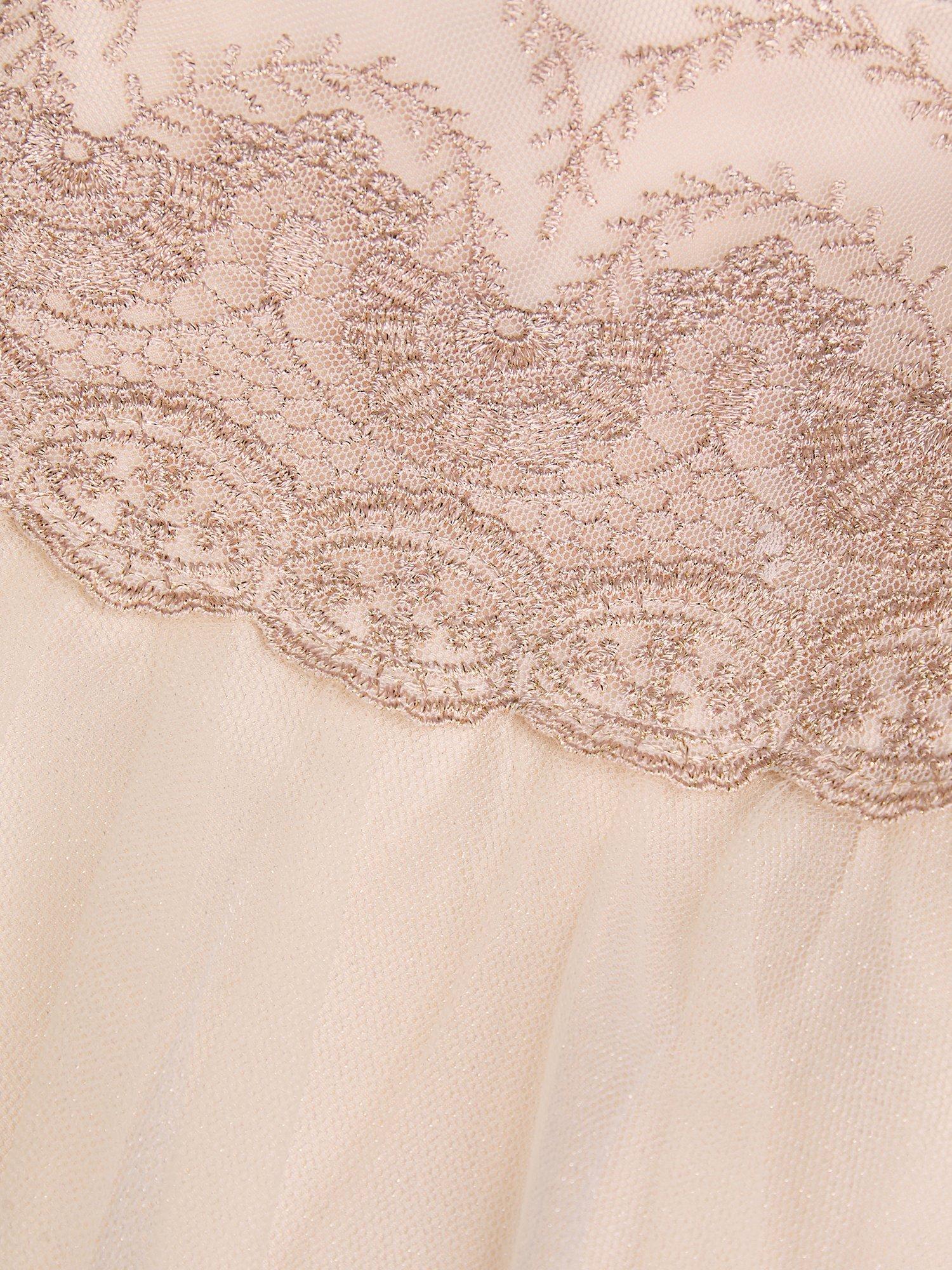 Product image 3 of 3, which shows Monsoon Baby Francesca Embroidered Dress, Pink, 0-3 months