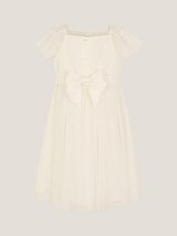 Monsoon Baby Starla Crochet Lace Tulle Dress, Ivory - view 2, Ivory