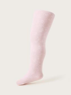 Monsoon Baby Lace Tights, Pink, Pink