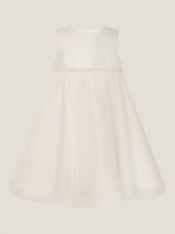 Monsoon Baby Duchess Sleeveless Beaded Tulle Dress - view 2, Ivory