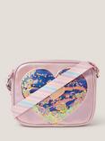 Monsoon Kids' Iridescent Heart Camera Bag, Lilac