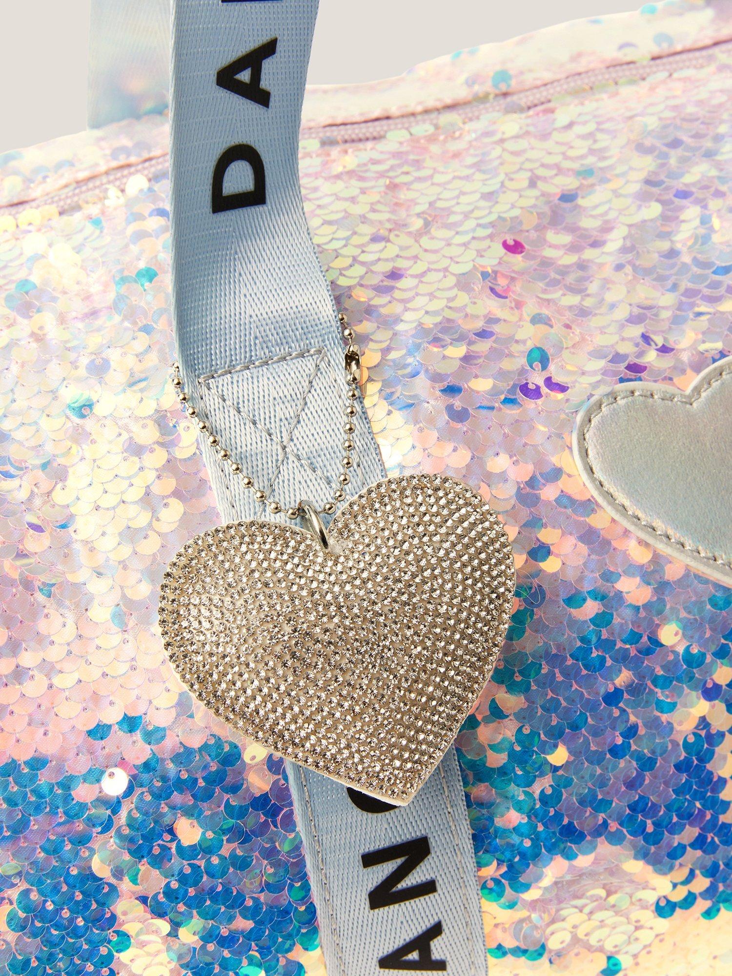 Product image 3 of 4, which shows Monsoon Kids' Cosmic Sequin Dance Bag, Silver, One Size