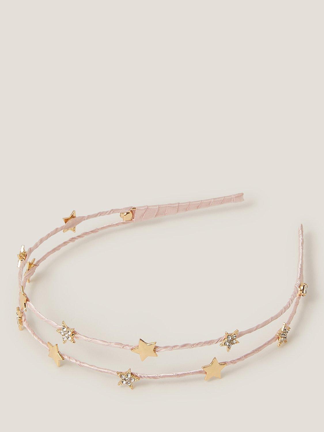 Product image 1 of 2, which shows Monsoon Kids' Ribbon Star Wire Headband, Pink