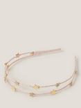 Monsoon Kids' Ribbon Star Wire Headband, Pink