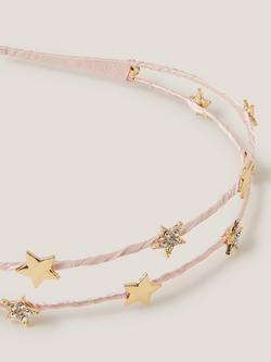 Monsoon Kids' Ribbon Star Wire Headband, Pink - view 2, Pink