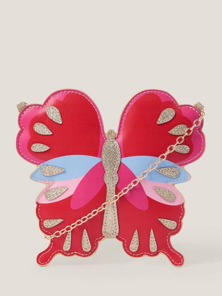 Monsoon Kids' Glitter Butterfly Crossbody Bag, Multi, Multi