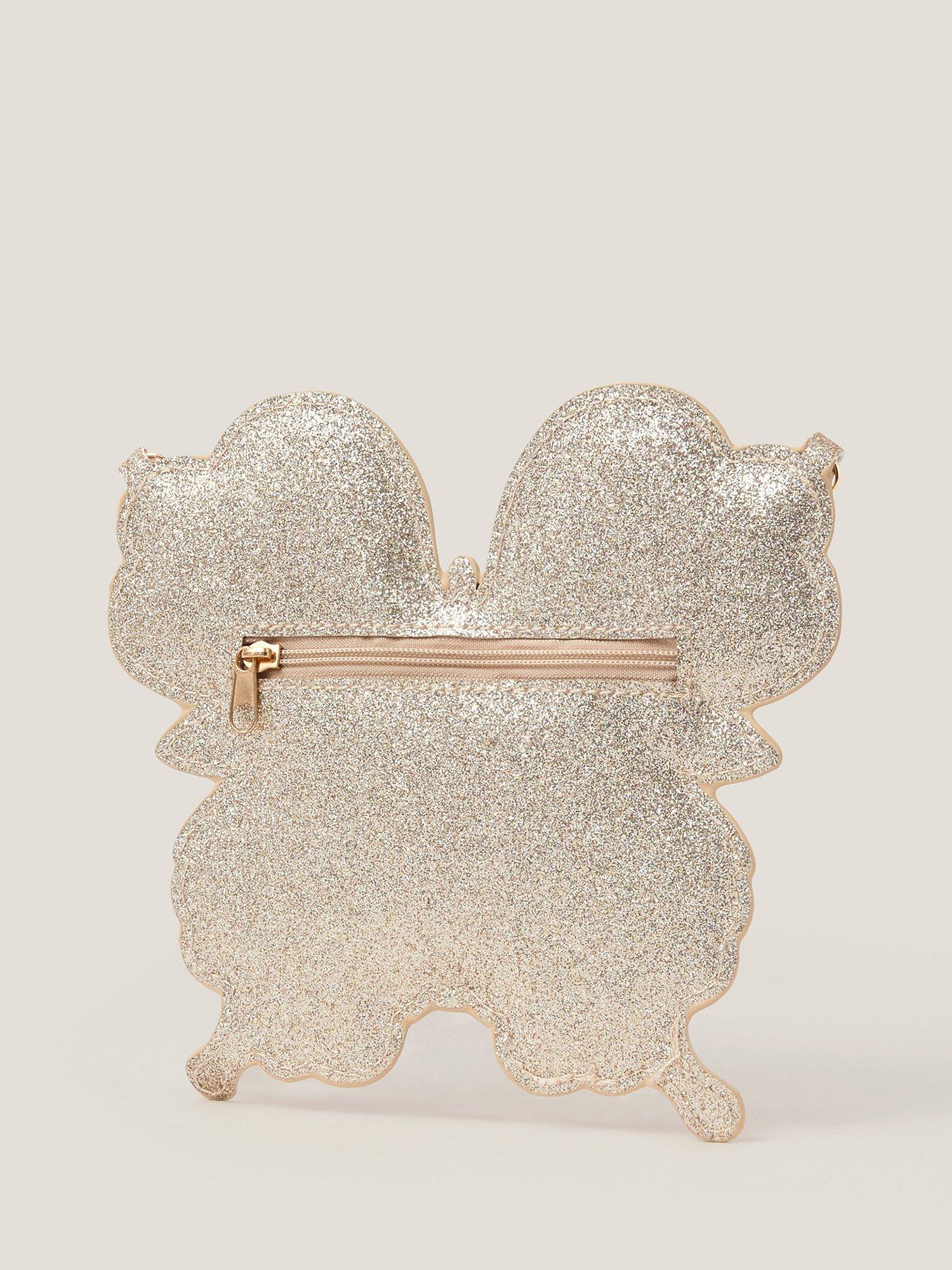 Product image 2 of 3, which shows Monsoon Kids' Glitter Butterfly Crossbody Bag, Multi, One Size