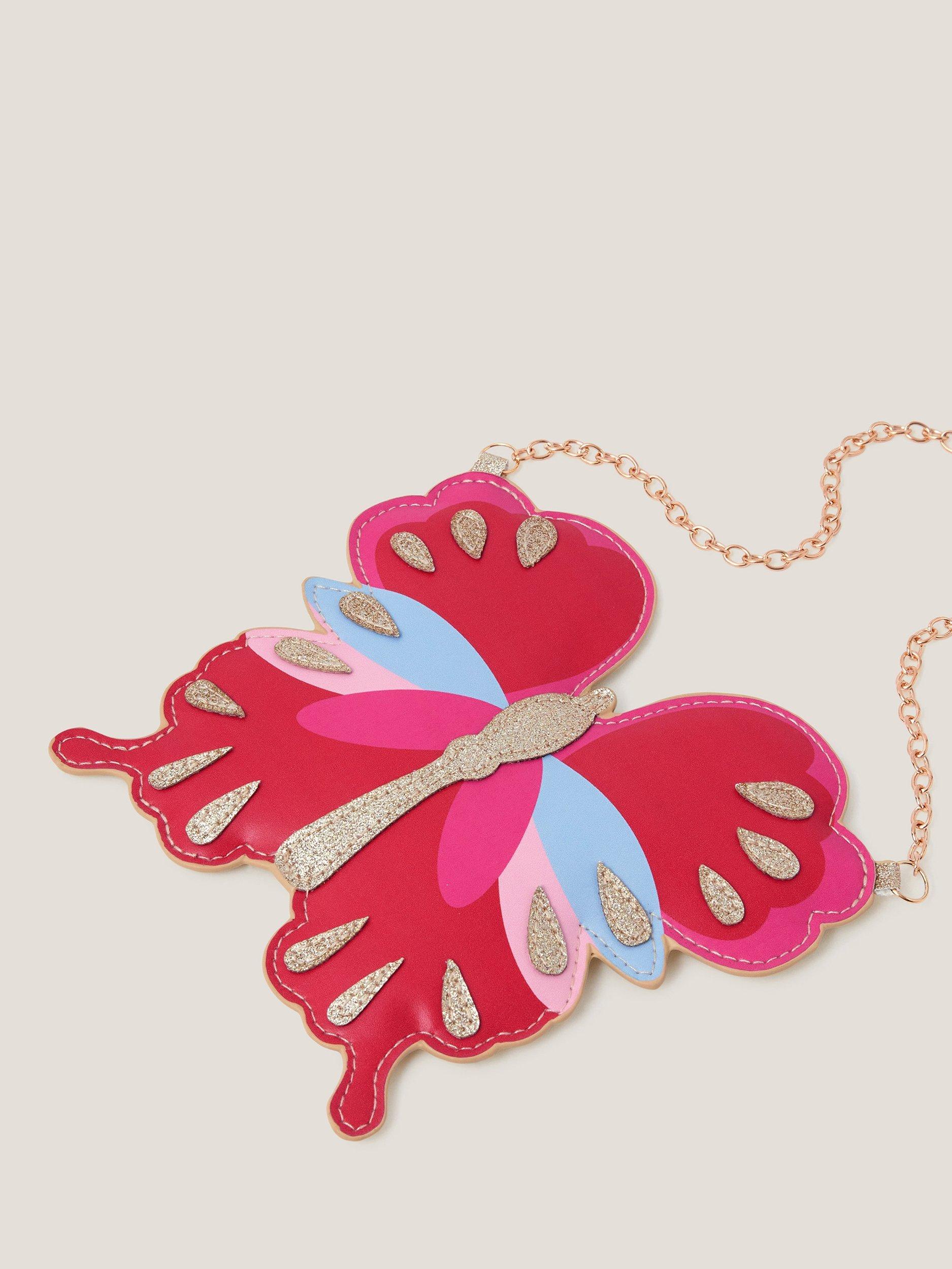 Product image 3 of 3, which shows Monsoon Kids' Glitter Butterfly Crossbody Bag, Multi, One Size