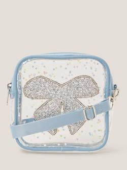 Monsoon Kids' Sequin Bow Camera Bag, Blue, Blue
