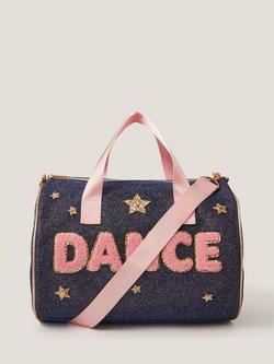 Monsoon Kids' Glitter Star Dance Bag, Navy, Navy