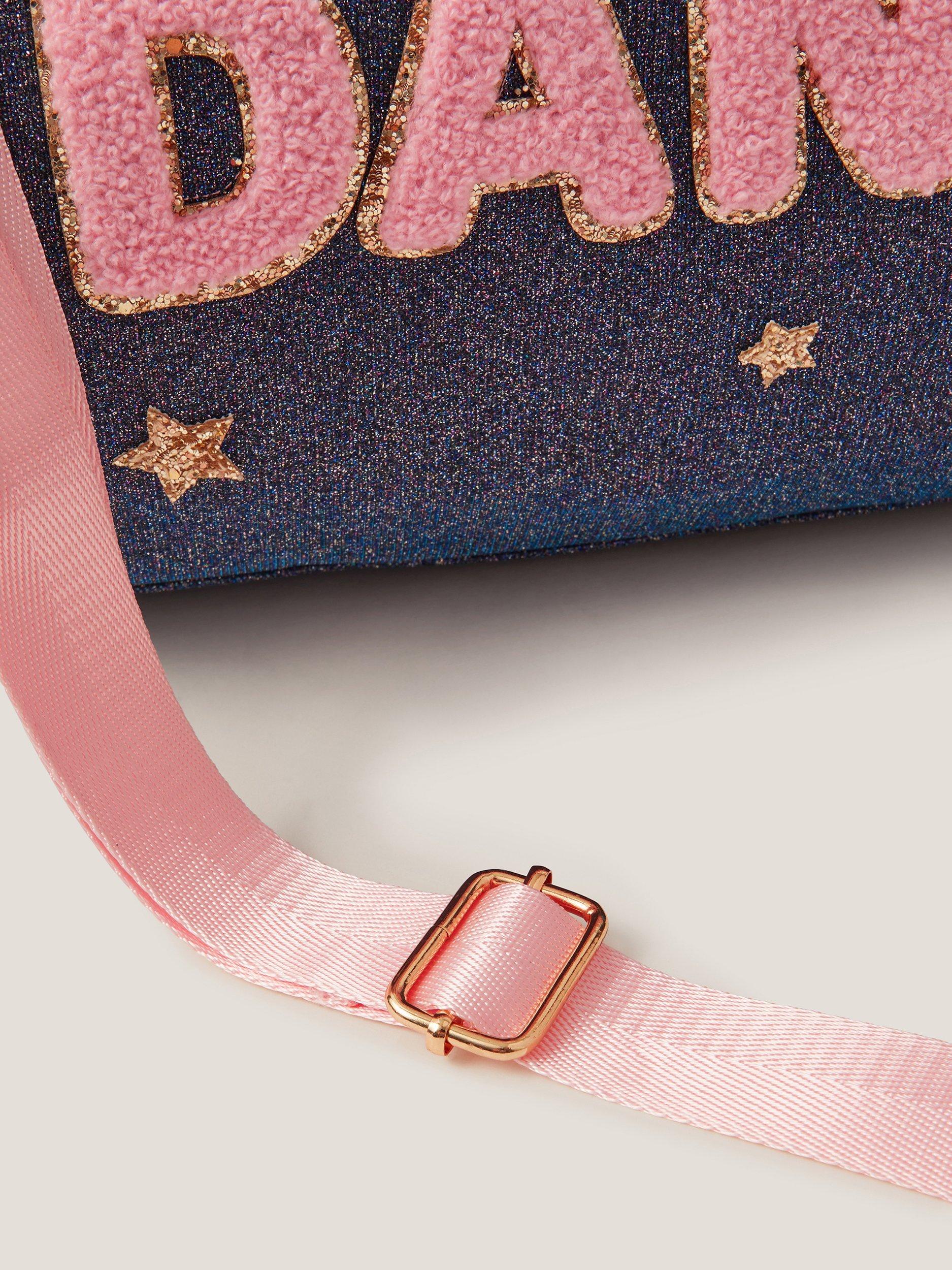 Product image 3 of 4, which shows Monsoon Kids' Glitter Star Dance Bag, Navy, One size