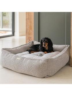 Lords & Labradors Boucle Box Dog Bed, Mink - view 2, Mink
