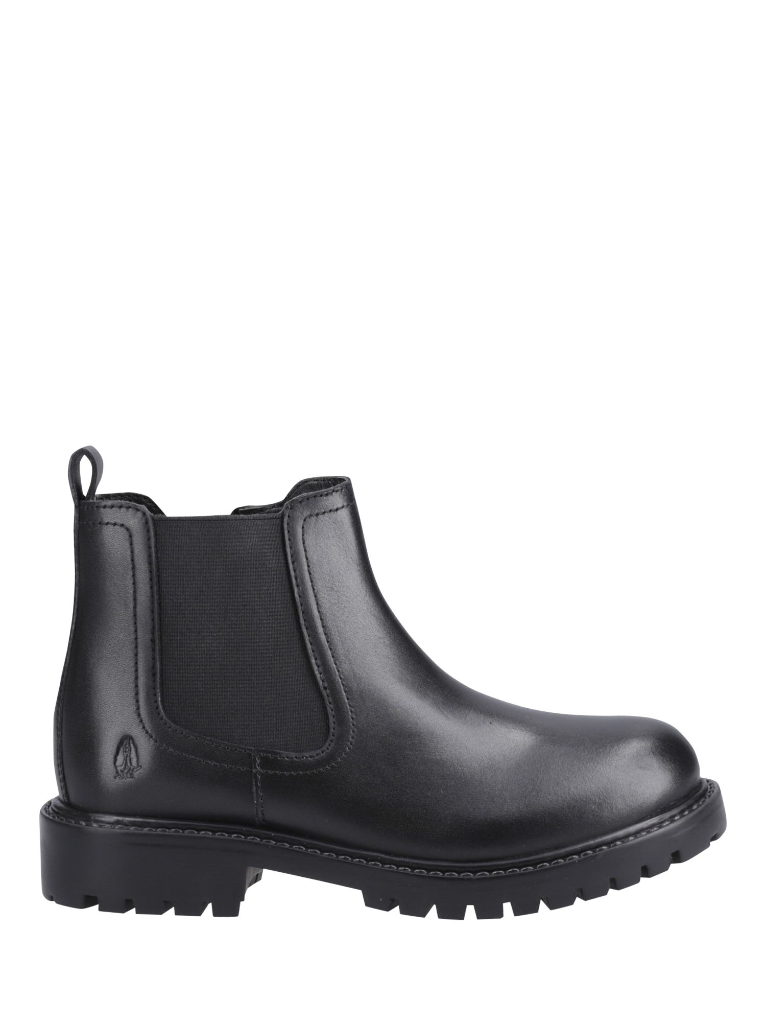 Product image 1 of 4, which shows Hush Puppies Kids' Ariella Junior Leather Chelsea Boots, Black, 10 Jnr