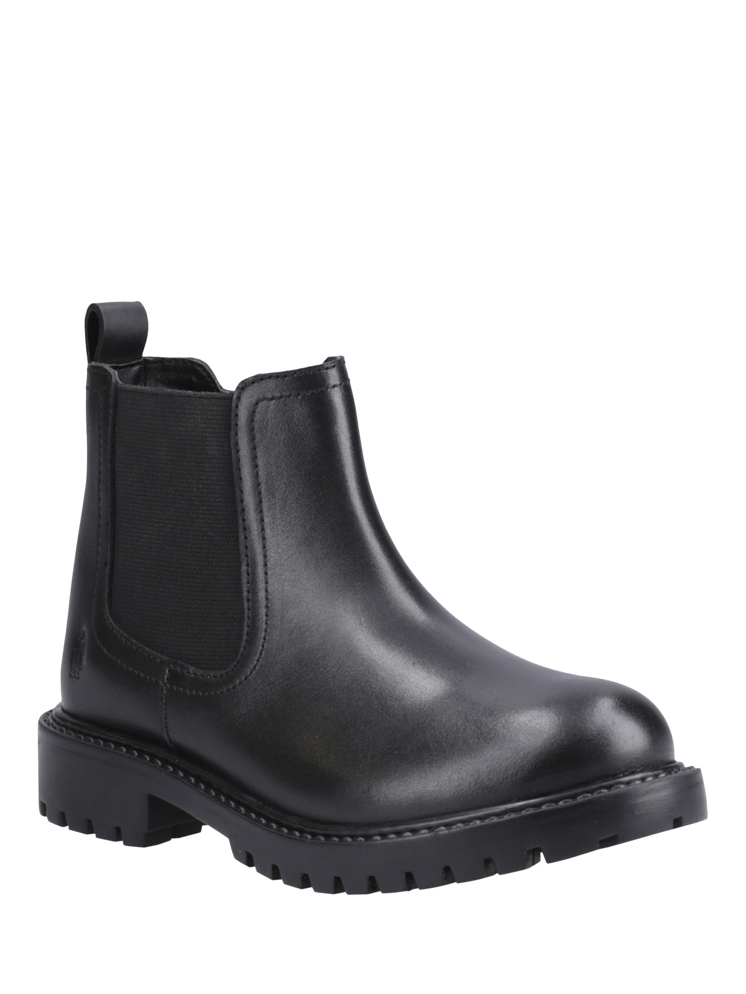 Product image 2 of 4, which shows Hush Puppies Kids' Ariella Junior Leather Chelsea Boots, Black, 10 Jnr