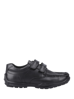 Hush Puppies Kids' Maddox Junior Leather School Shoes, Black, Black