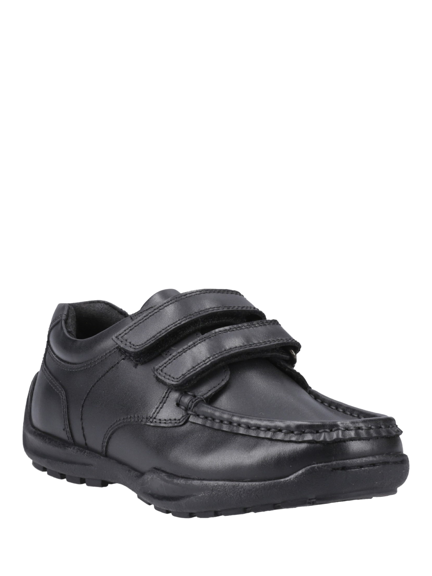 Product image 2 of 4, which shows Hush Puppies Kids' Maddox Junior Leather School Shoes, Black, 10 Jnr