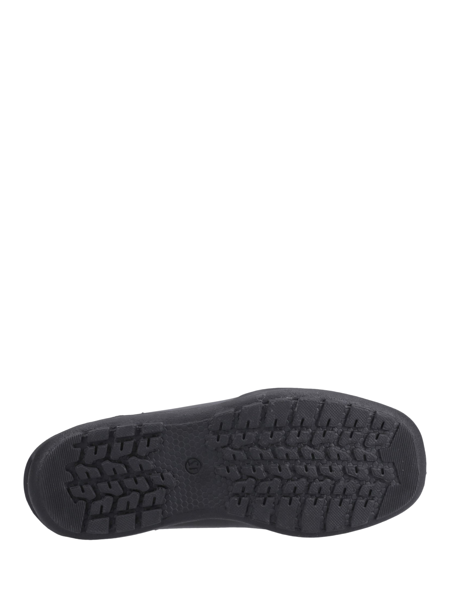 Product image 4 of 4, which shows Hush Puppies Kids' Mac Wallabee Senior Lace Up Shoes, Black, 3