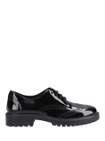 Hush Puppies Kids' Athena Senior Patent Leather School Shoes, Black