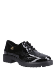 Hush Puppies Kids' Athena Senior Patent Leather School Shoes, Black
