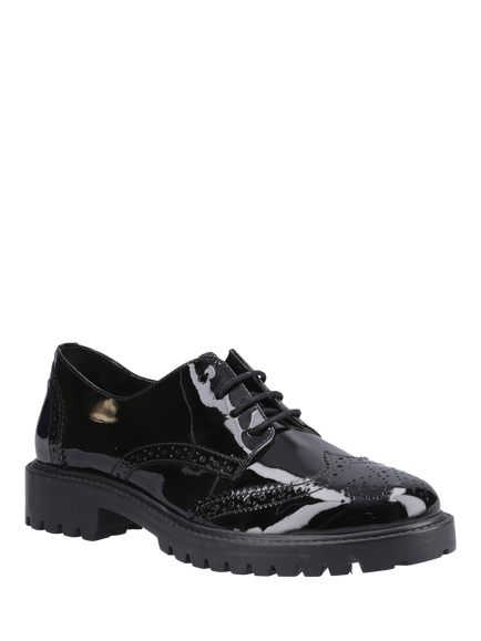 Hush Puppies Kids' Athena Senior Patent Leather School Shoes, Black - view 2, Black