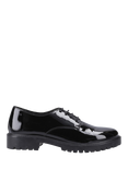 Hush Puppies Kids' Aubrey Senior Lace Up Patent Brogues, Black