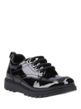 Hush Puppies Kids' Keeley Senior Patent Leather School Shoes, Black