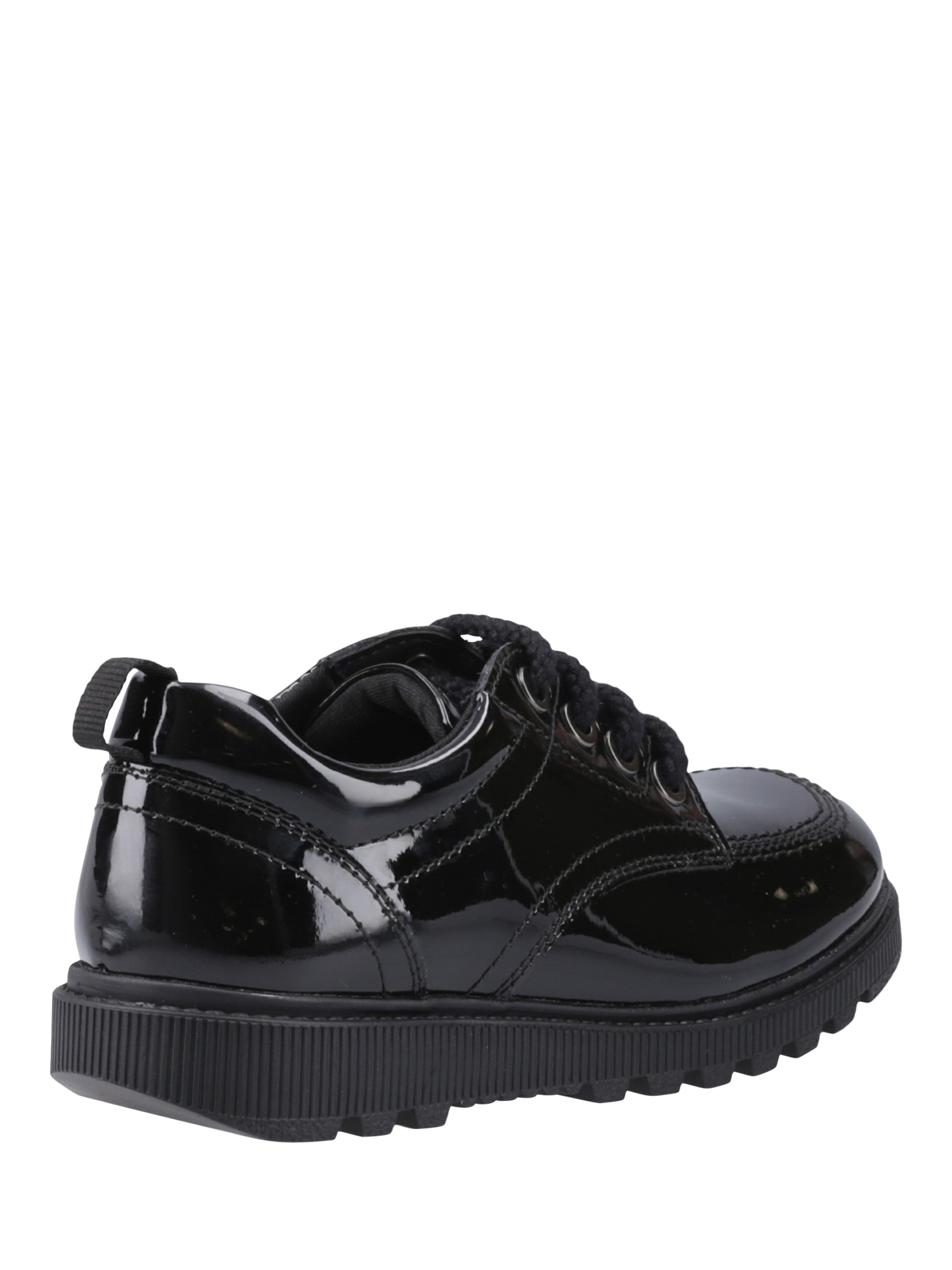 Product image 3 of 4, which shows Hush Puppies Kids' Keeley Junior Patent Leather School Shoes, Black, 10 Jnr
