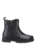 Hush Puppies Kids' Liana Senior Leather Ankle Boots, Black
