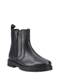 Hush Puppies Kids' Liana Senior Leather Ankle Boots, Black