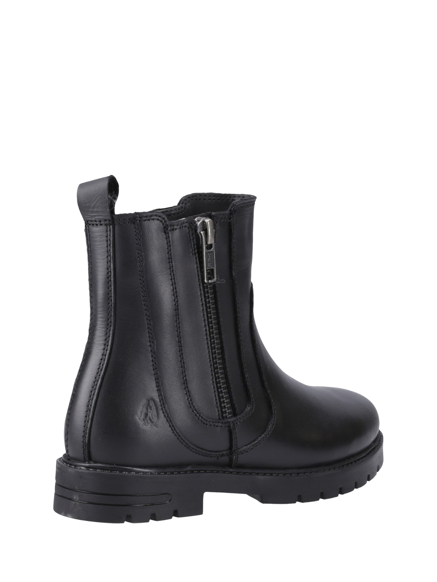 Product image 3 of 3, which shows Hush Puppies Kids' Liana Senior Leather Ankle Boots, Black, 3
