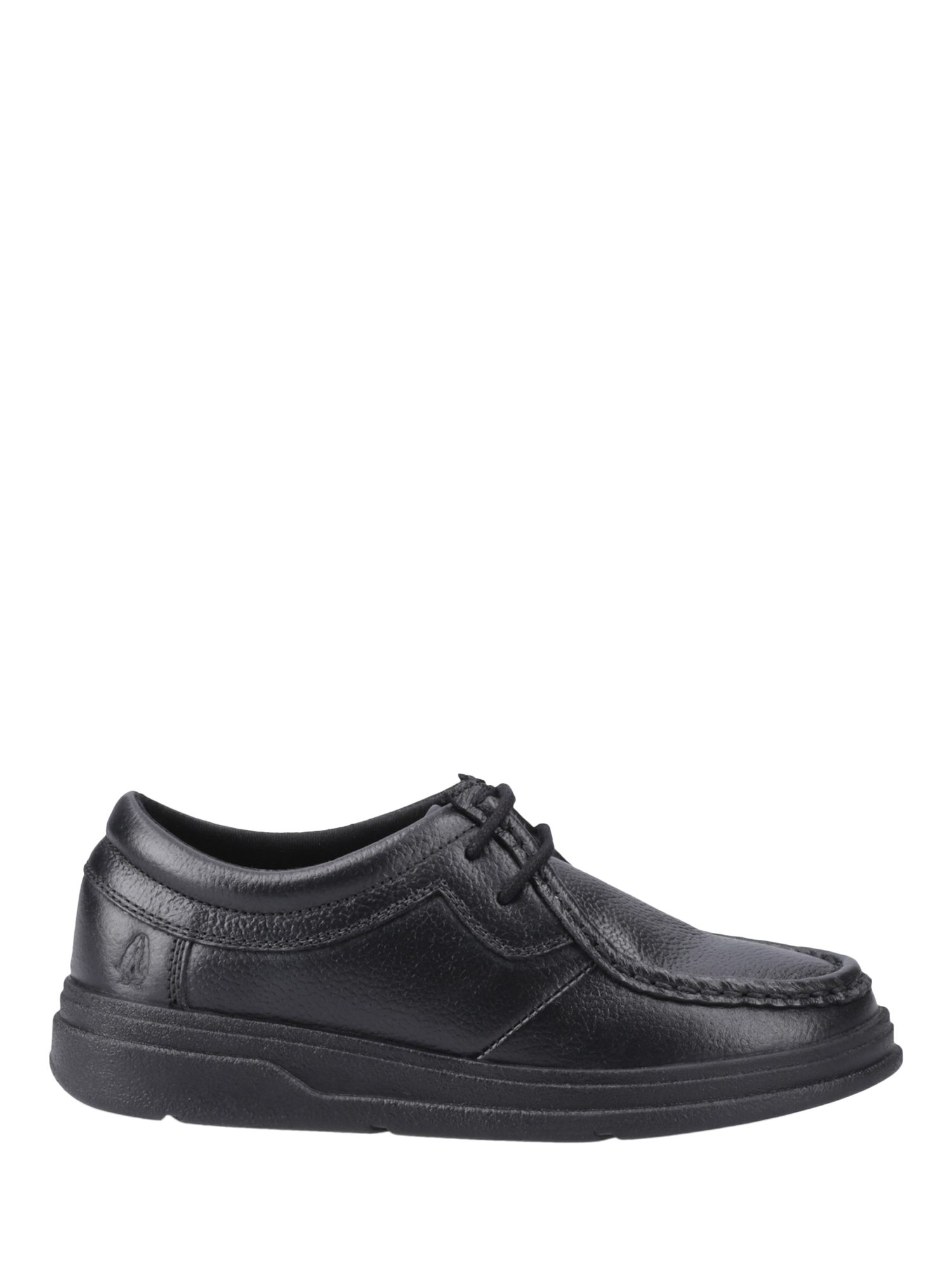 Product image 1 of 1, which shows Hush Puppies Kids' Ronan Junior Leather School Shoes, Black, 10 Jnr