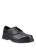 Hush Puppies Kids' Romeo Senior Leather School Shoes, Black