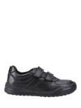 Hush Puppies Kids' Sully Senior Double Riptape Shoes, Black