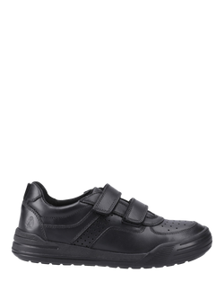 Hush Puppies Kids' Sully Senior Double Riptape Shoes, Black, Black