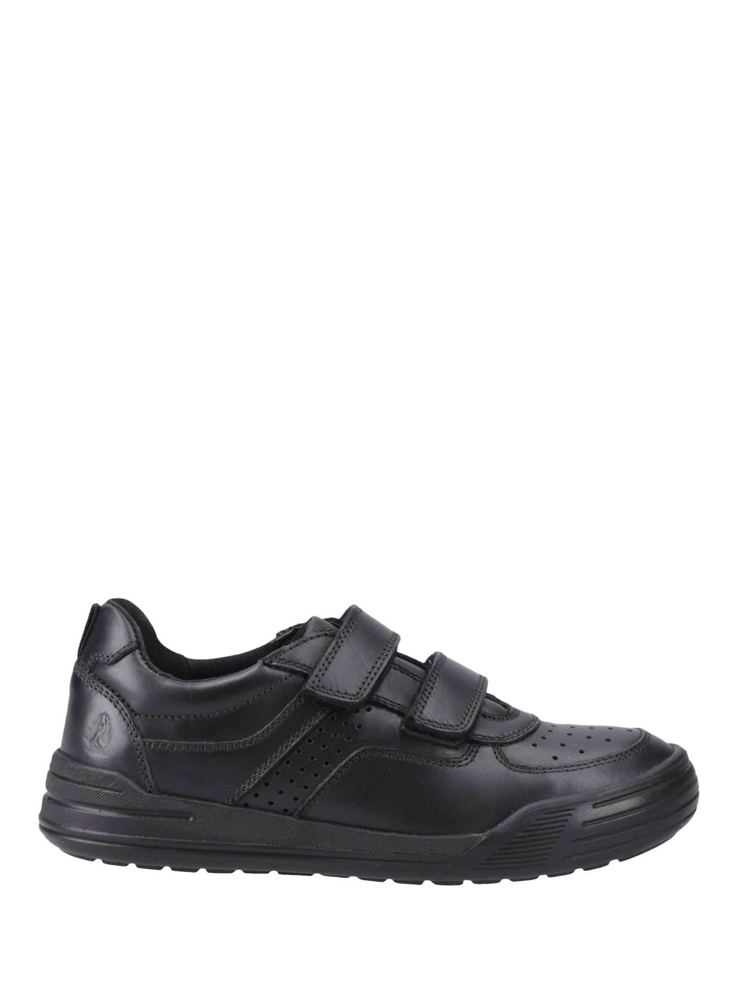 Hush Puppies Kids' Sully Junior Double Riptape Shoes, Black