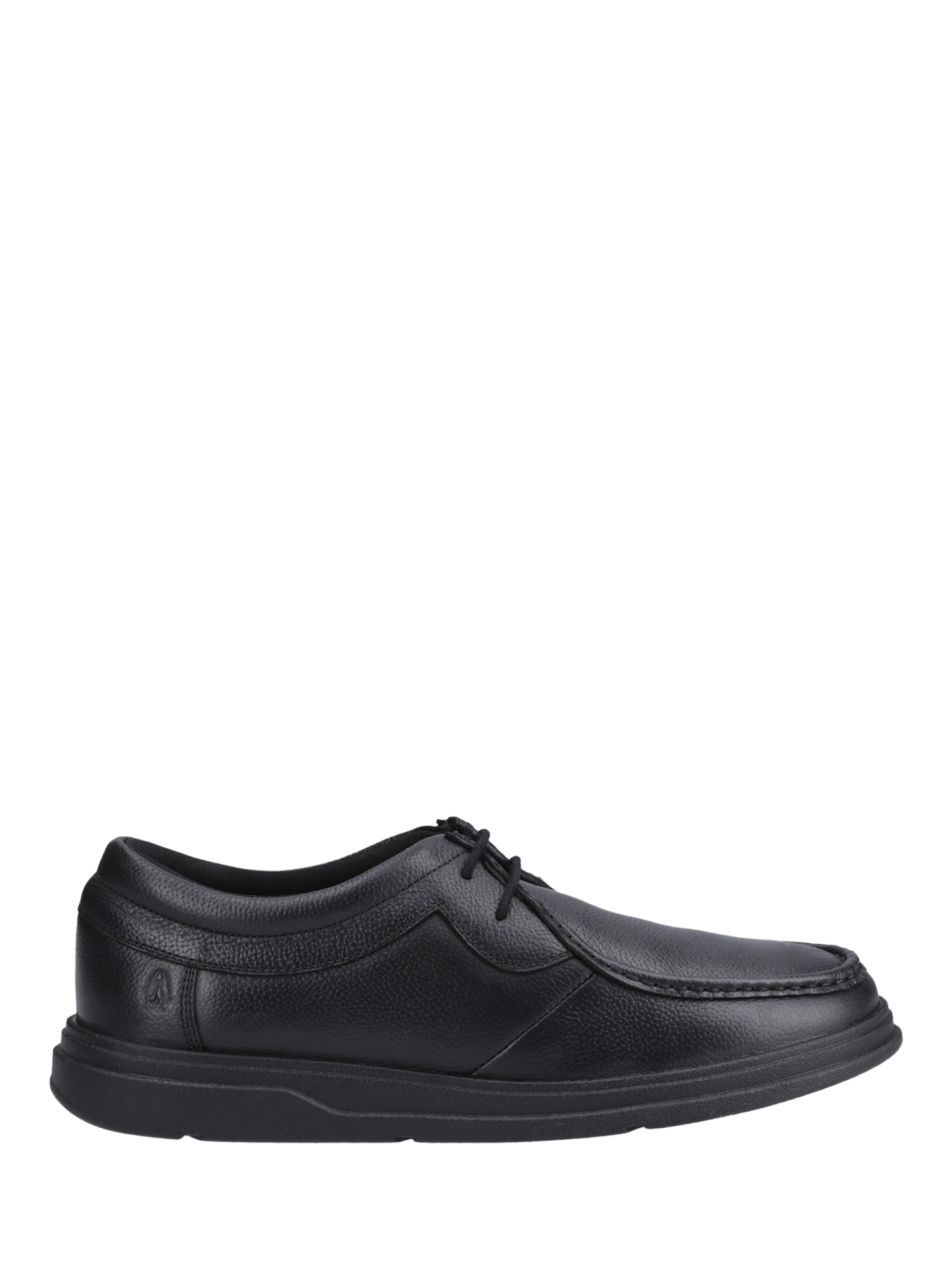Product image 1 of 4, which shows Hush Puppies Kids' Ronan Senior Lace Up Derby Shoes, Black, 3