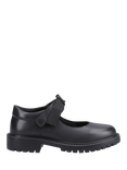 Hush Puppies Kids' Astrid Bow Junior Leather School Shoes, Black