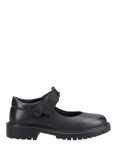 Hush Puppies Kids' Astrid Bow Senior Leather School Shoes, Black