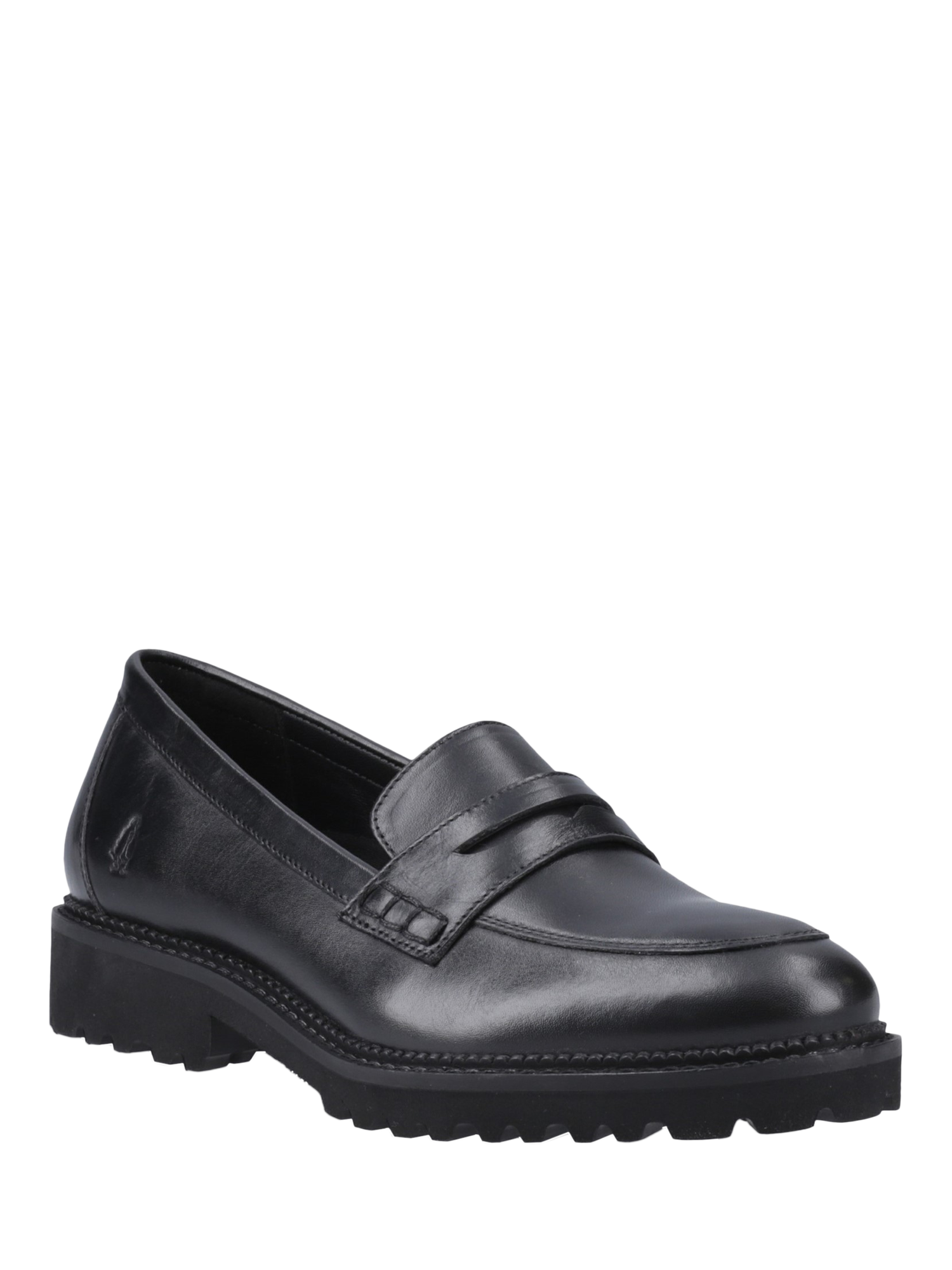 Product image 2 of 4, which shows Hush Puppies Kids' Grazia Junior Leather School Shoes, Black, 10 Jnr