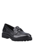 Hush Puppies Kids' Grazia Junior Leather School Shoes, Black