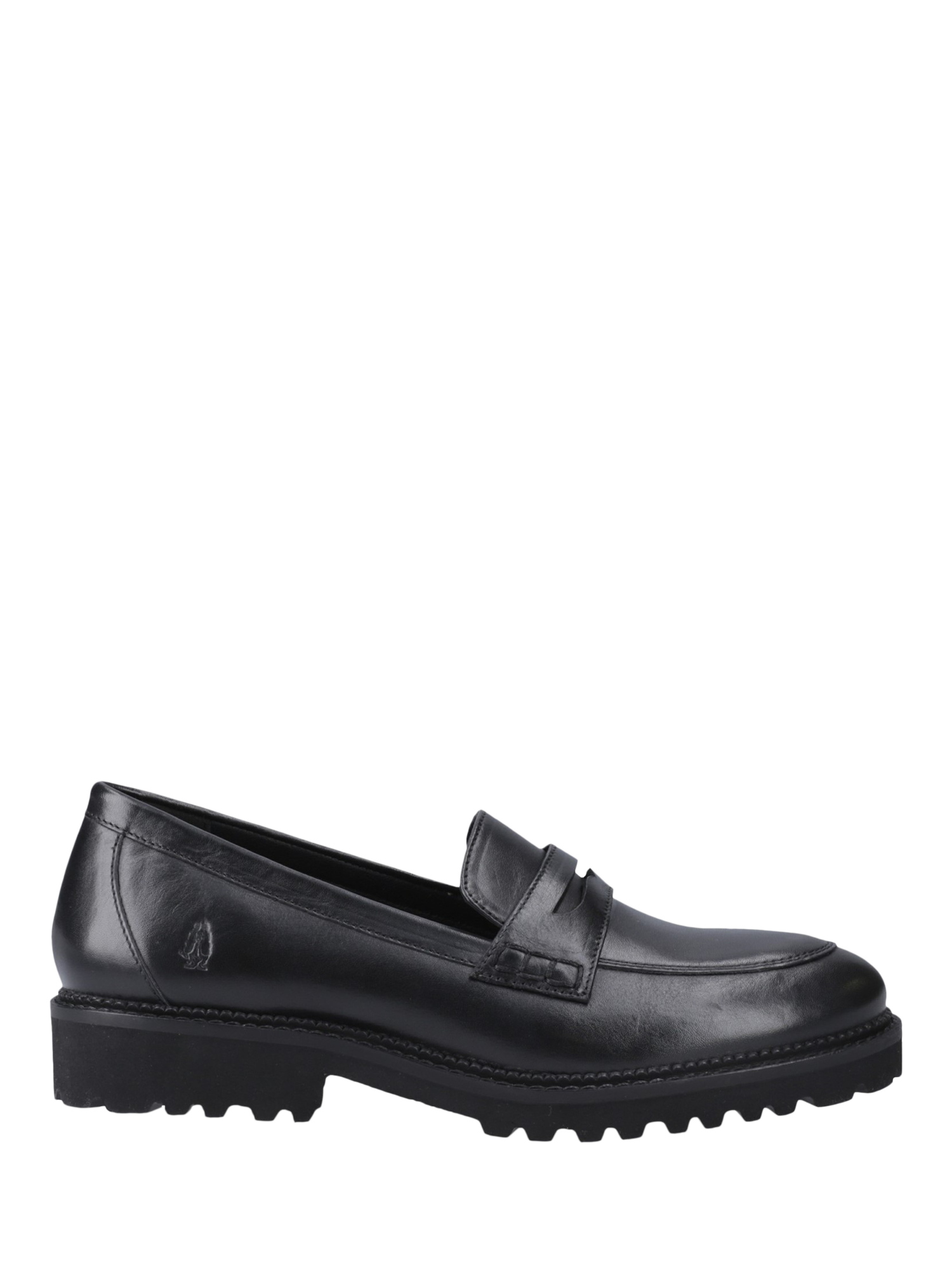 Product image 1 of 4, which shows Hush Puppies Kids' Grazia Senior Leather School Shoes, Black, 3