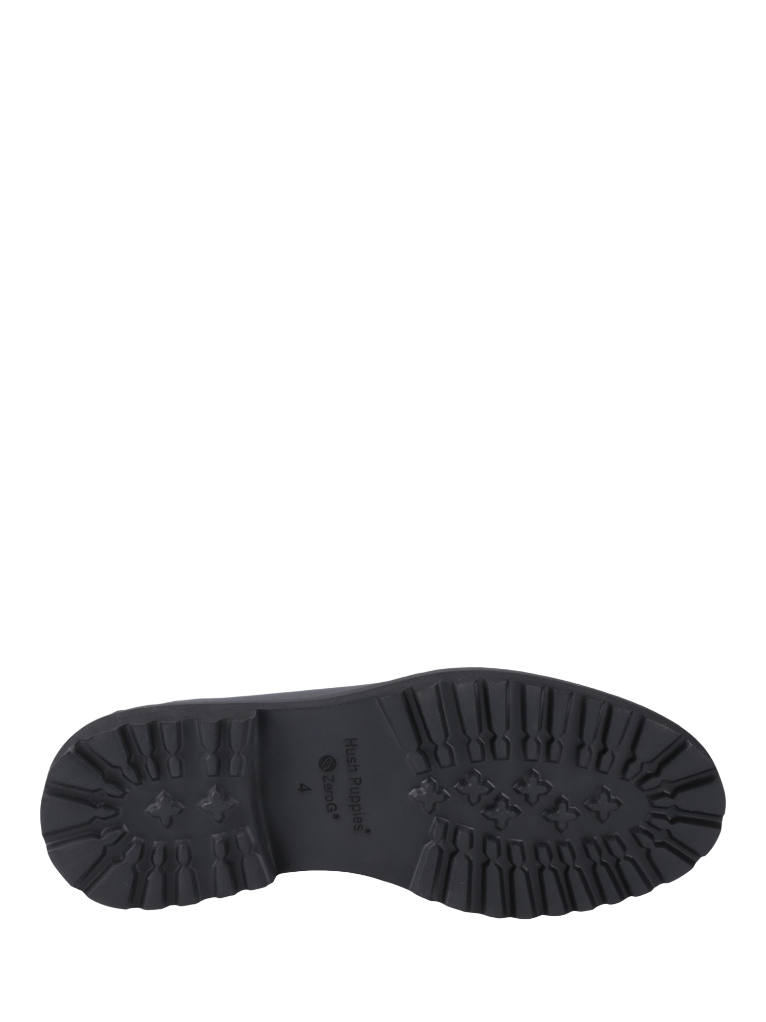 Product image 4 of 4, which shows Hush Puppies Kids' Grazia Senior Leather School Shoes, Black, 3