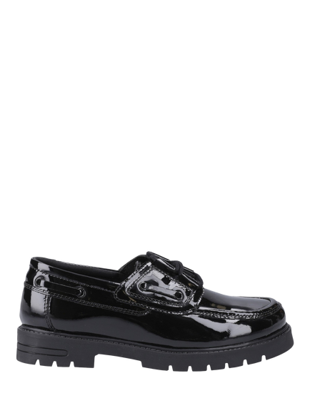 Hush Puppies Kids' Lucy Junior Patent Leather School Shoes, Black, Black