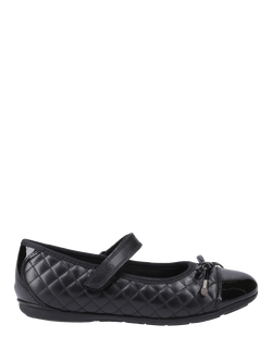 Hush Puppies Kids' Lottie Senior Leather School Shoes, Black, Black