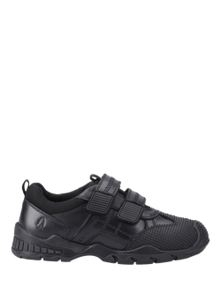 Hush Puppies Kids' Tristen Junior Leather School Shoes, Black, Black