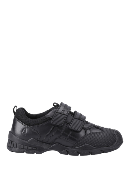 Hush Puppies Kids' Tristen Junior Leather School Shoes, Black, Black