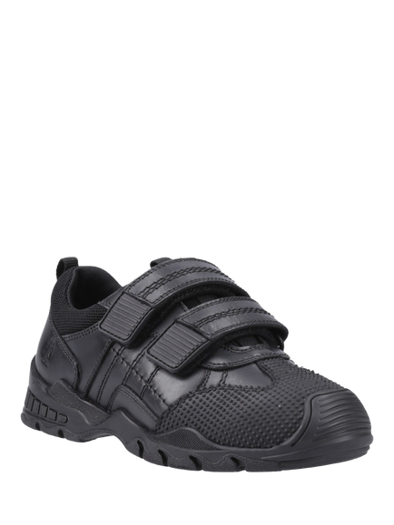 Hush Puppies Kids' Tristen Junior Leather School Shoes, Black - view 2, Black