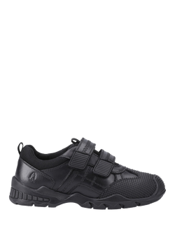 Hush Puppies Kids' Tristen Senior Leather School Shoes, Black, Black