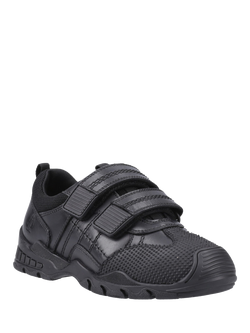 Hush Puppies Kids' Tristen Senior Leather School Shoes, Black - view 2, Black