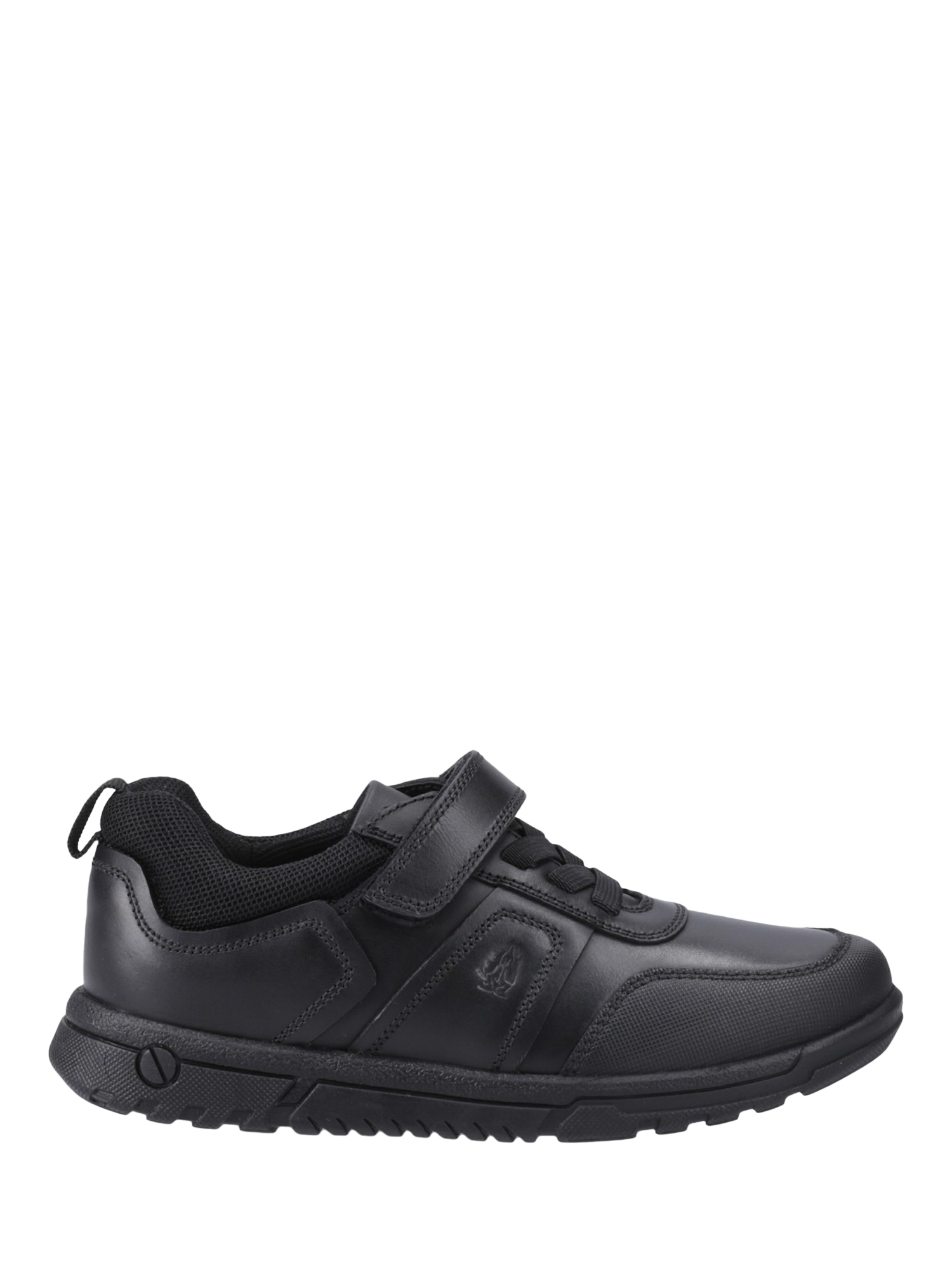 Product image 1 of 4, which shows Hush Puppies Kids' Sutton Bungee Senior Shoes, Black, 3